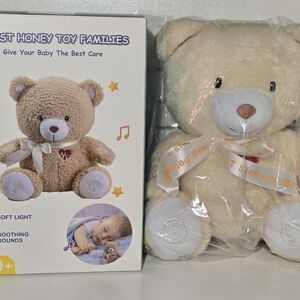 BEREST Sleeping Bear, Baby Soother ~ Heartbeat, White Noise, Nightlight, Lullaby